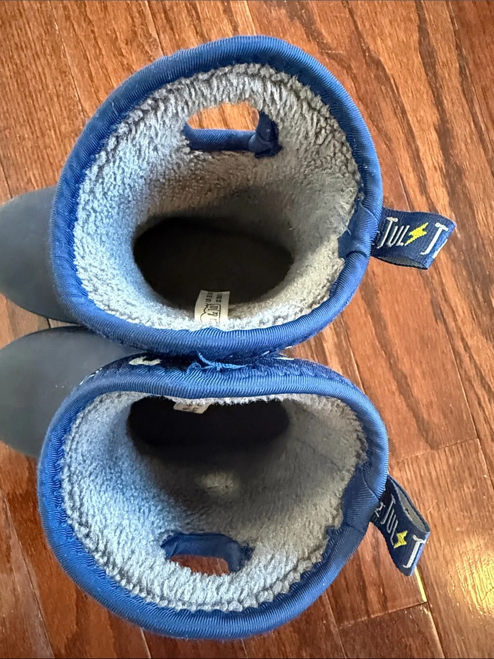 Jan & Jul Lined Waterproof Kids Navy Woodland Blue Winter Boots